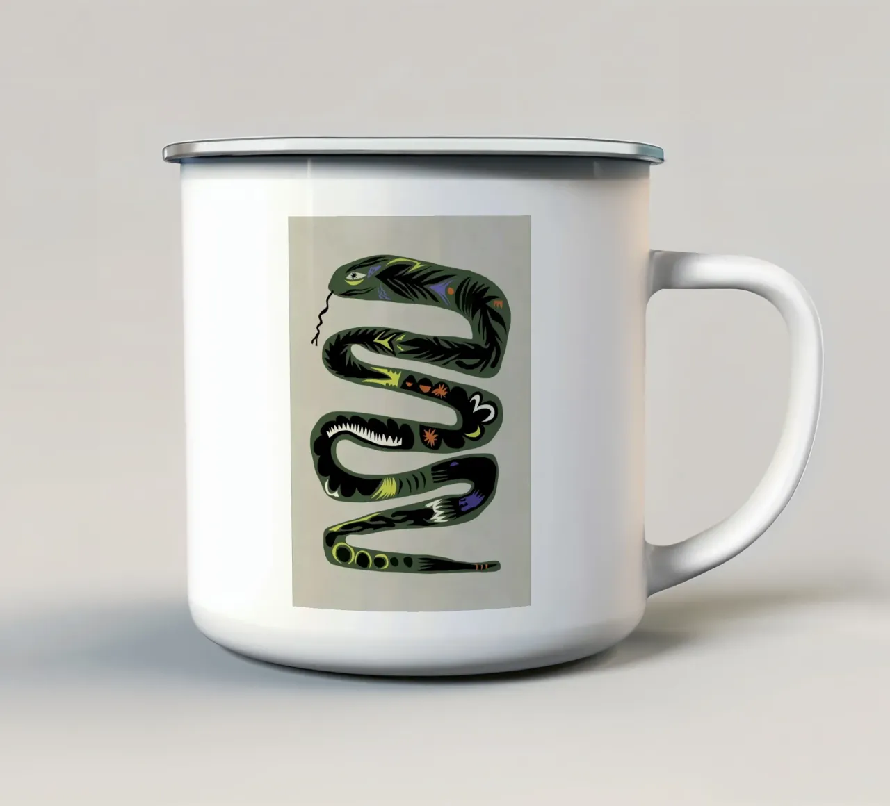 La stagione del serpente tazza in smalto da Little Dean