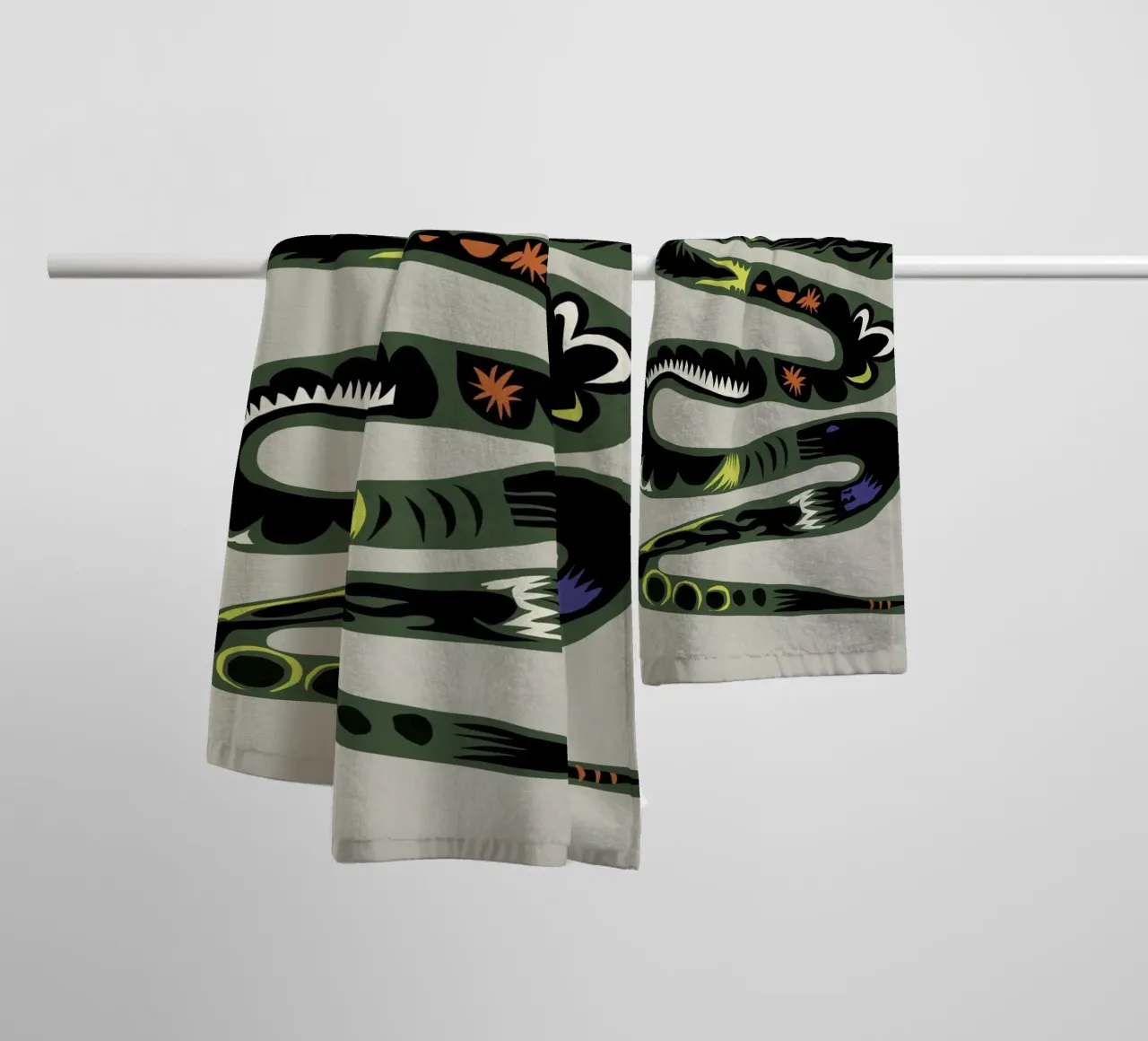 Season of the snake towel by Little Dean