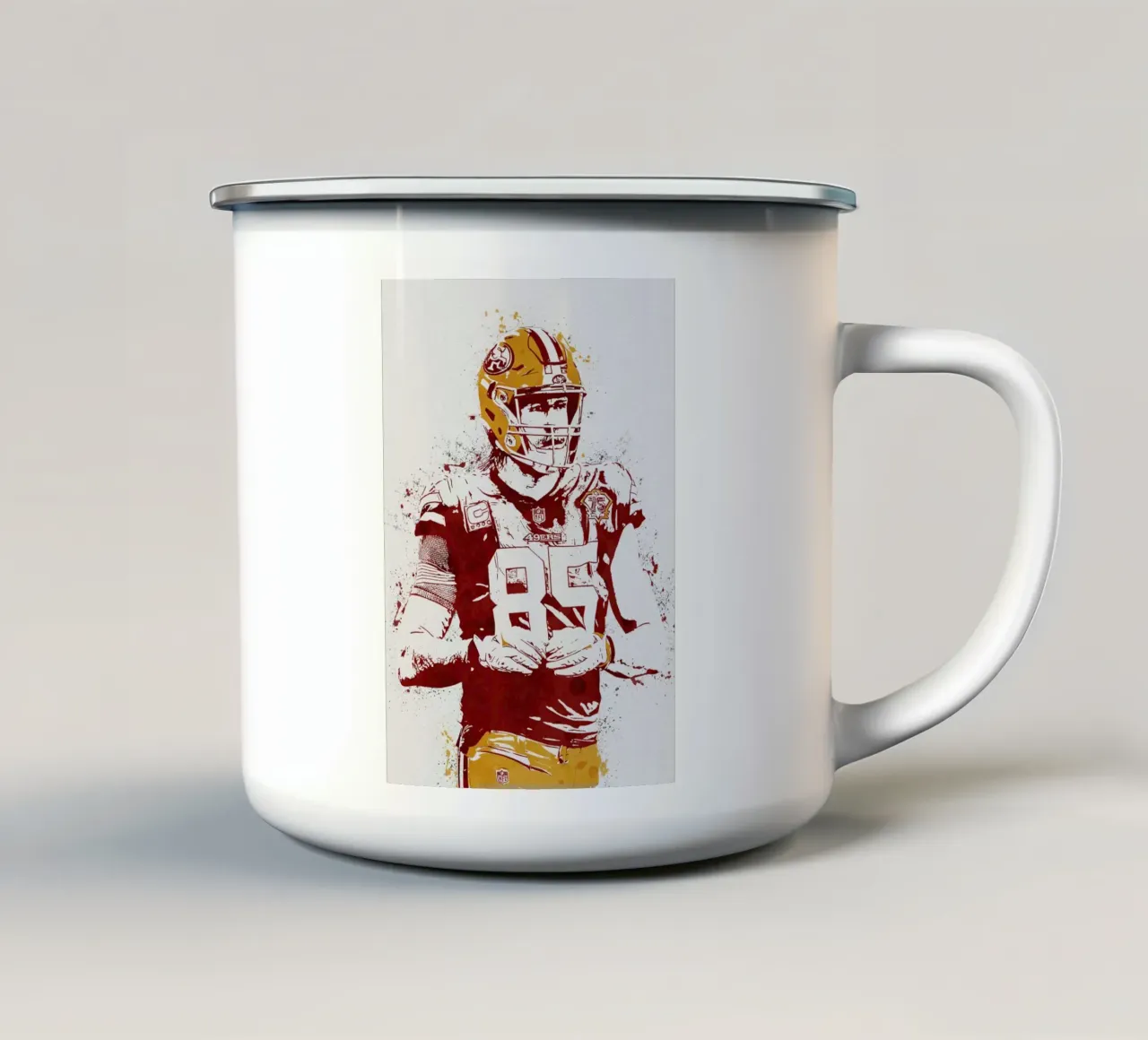 George Kittle tazza in smalto da tenten