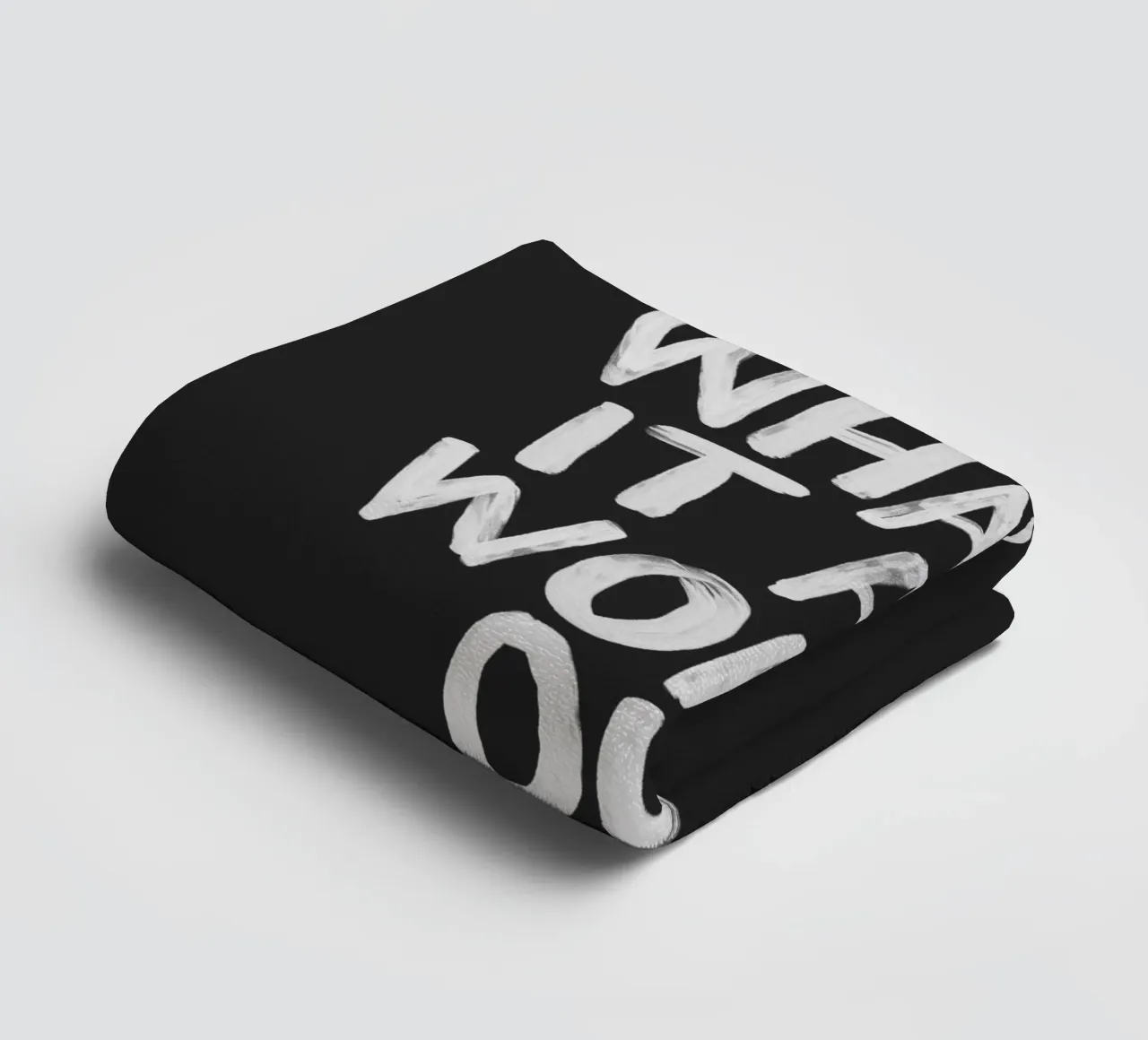 What If It All Works Out Black and White Typography Print towel by THE MOTIVATED TYPE