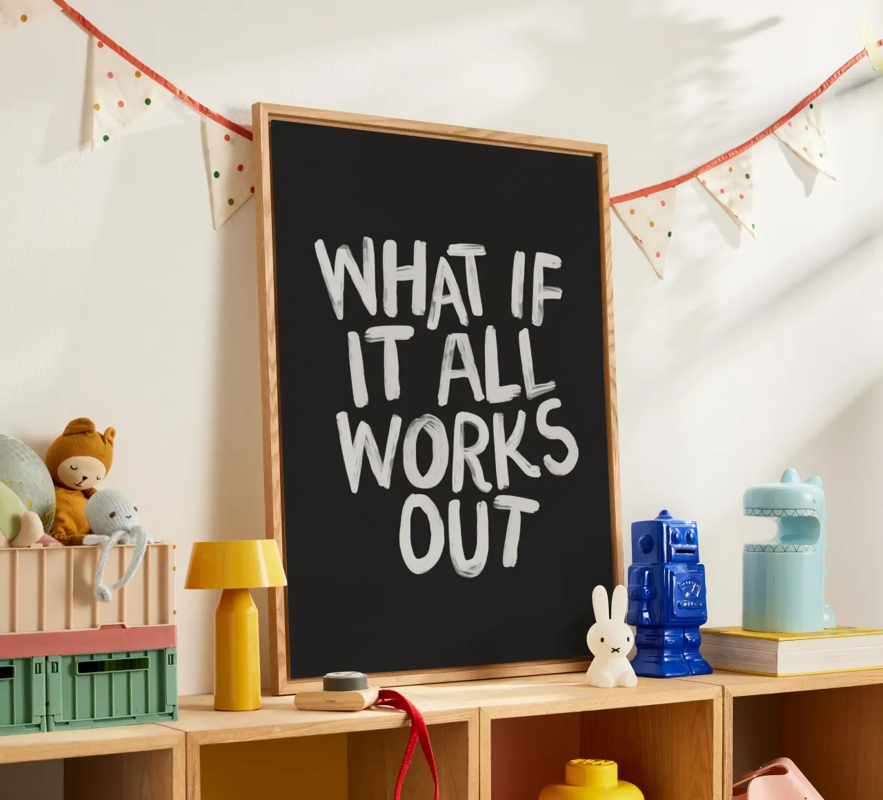 What If It All Works Out Black and White Typography Print (en anglais) plexiglas de THE MOTIVATED TYPE