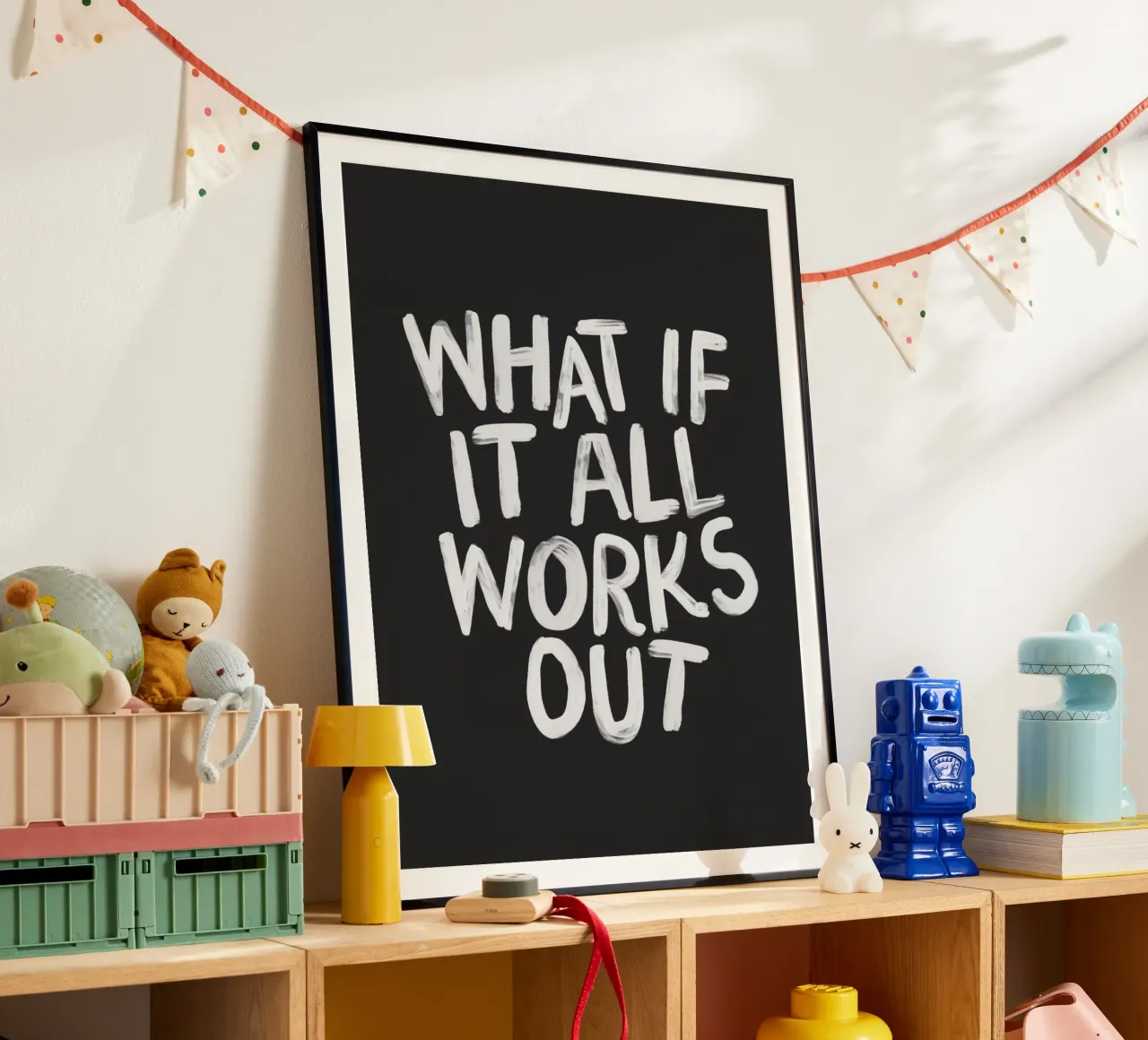 What If It All Works Out Black and White Typography Print hahnemühle by THE MOTIVATED TYPE