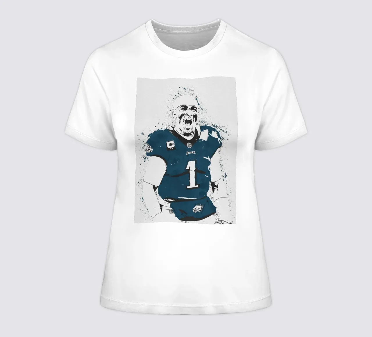 Jalen Hurts women's fitted t-shirt by tenten