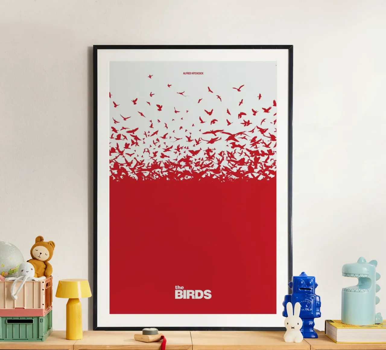 The Birds poster con telaio in plastica da Rahma Projekt