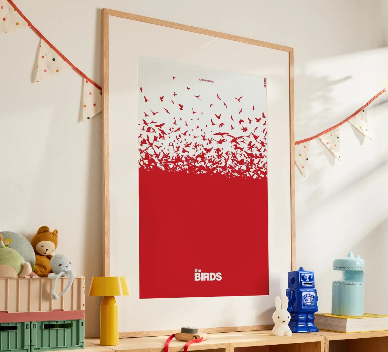The Birds poster con telaio in plastica da Rahma Projekt