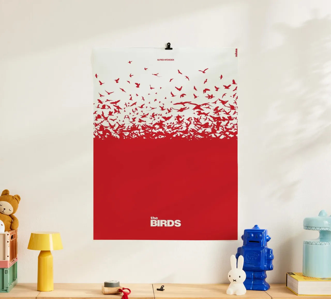 The Birds poster con telaio in plastica da Rahma Projekt