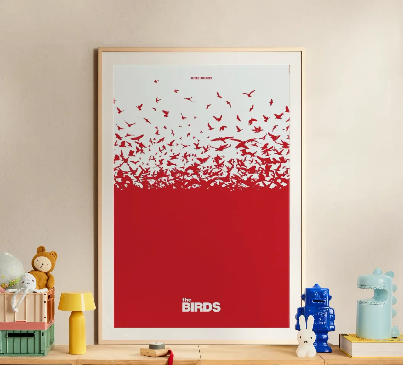 The Birds poster con telaio in plastica da Rahma Projekt