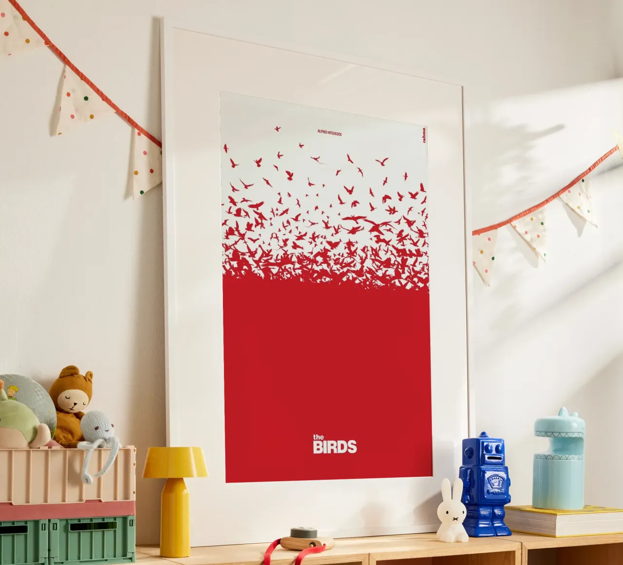 The Birds poster con telaio in plastica da Rahma Projekt