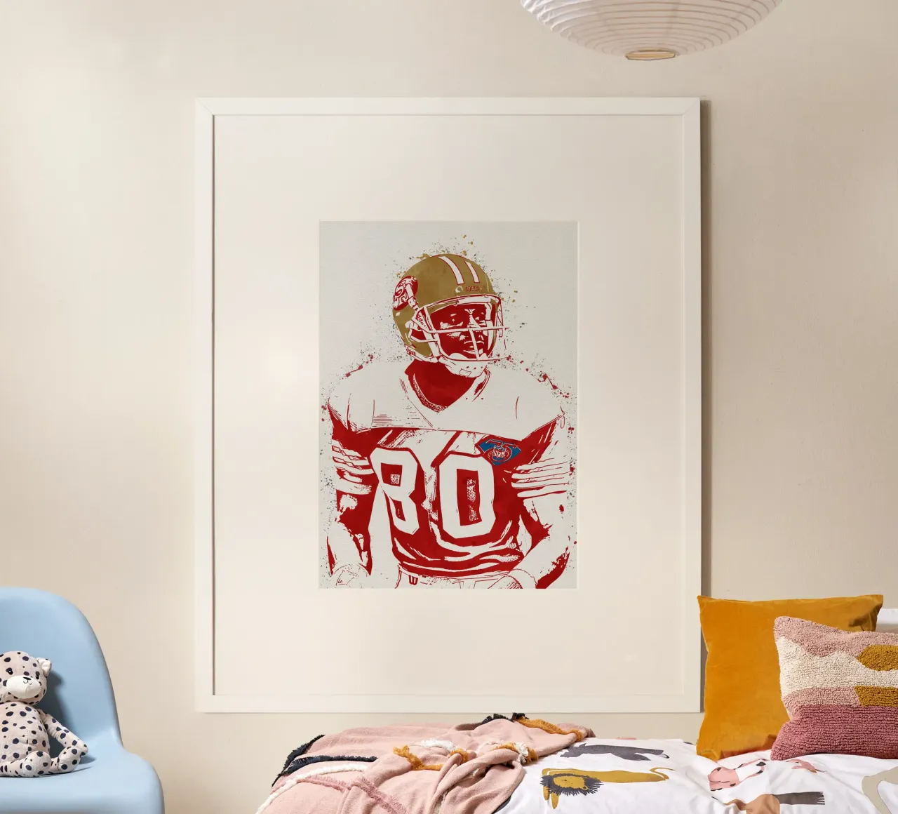 Jerry Rice poster con telaio in alluminio da tenten