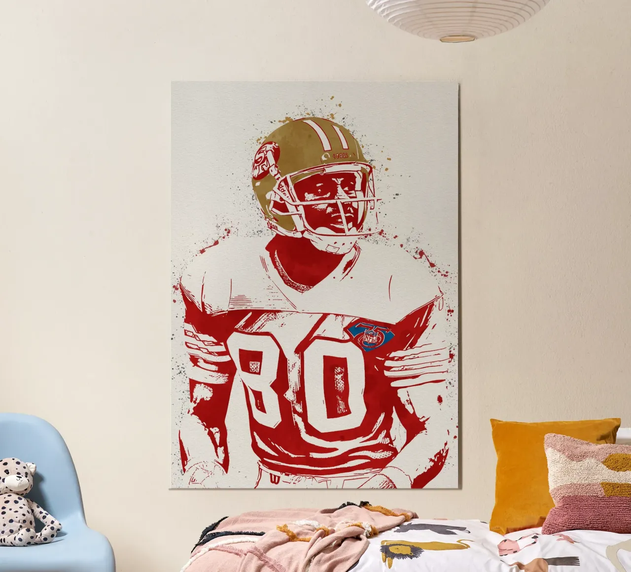 Jerry Rice poster con telaio in alluminio da tenten