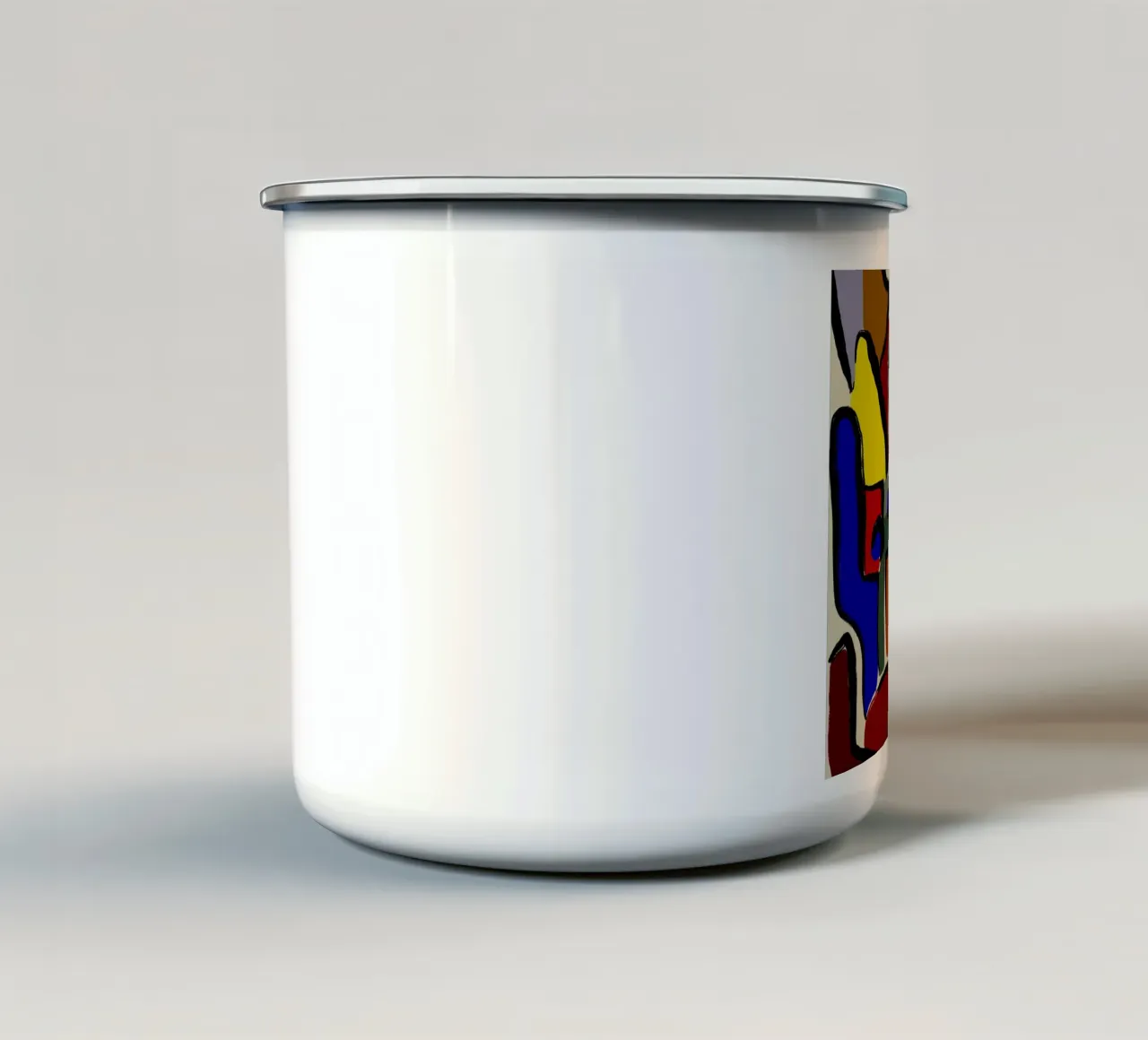 Colore scarabocchio astratto tazza in smalto da Little Dean