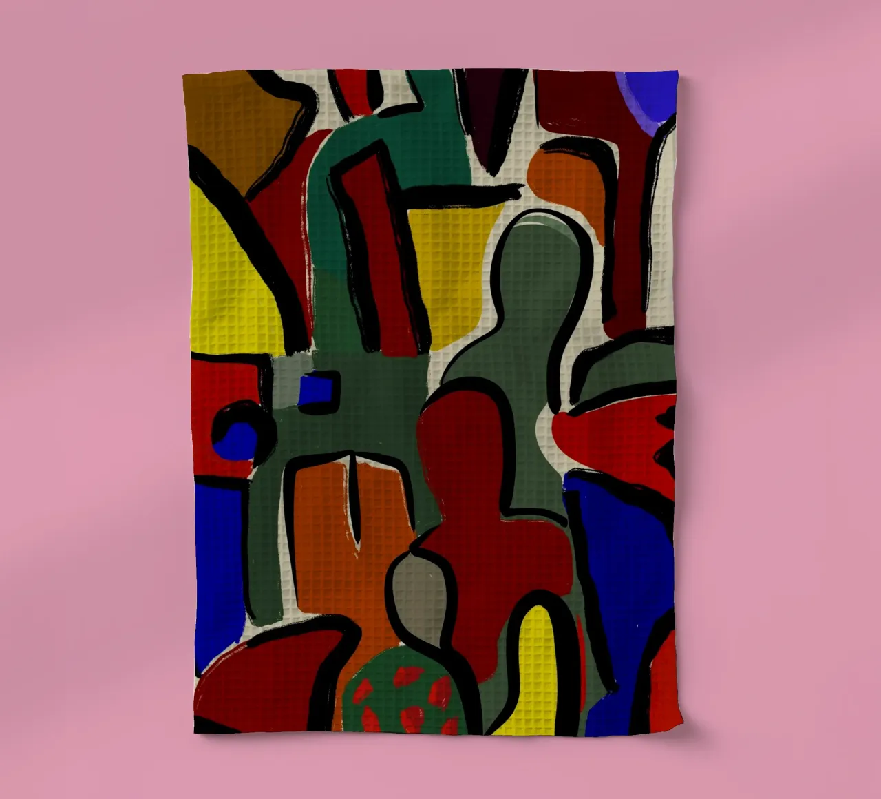 Gribouillis de couleur abstrait torchon de Little Dean