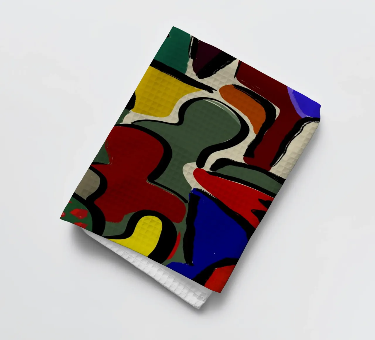 Gribouillis de couleur abstrait torchon de Little Dean