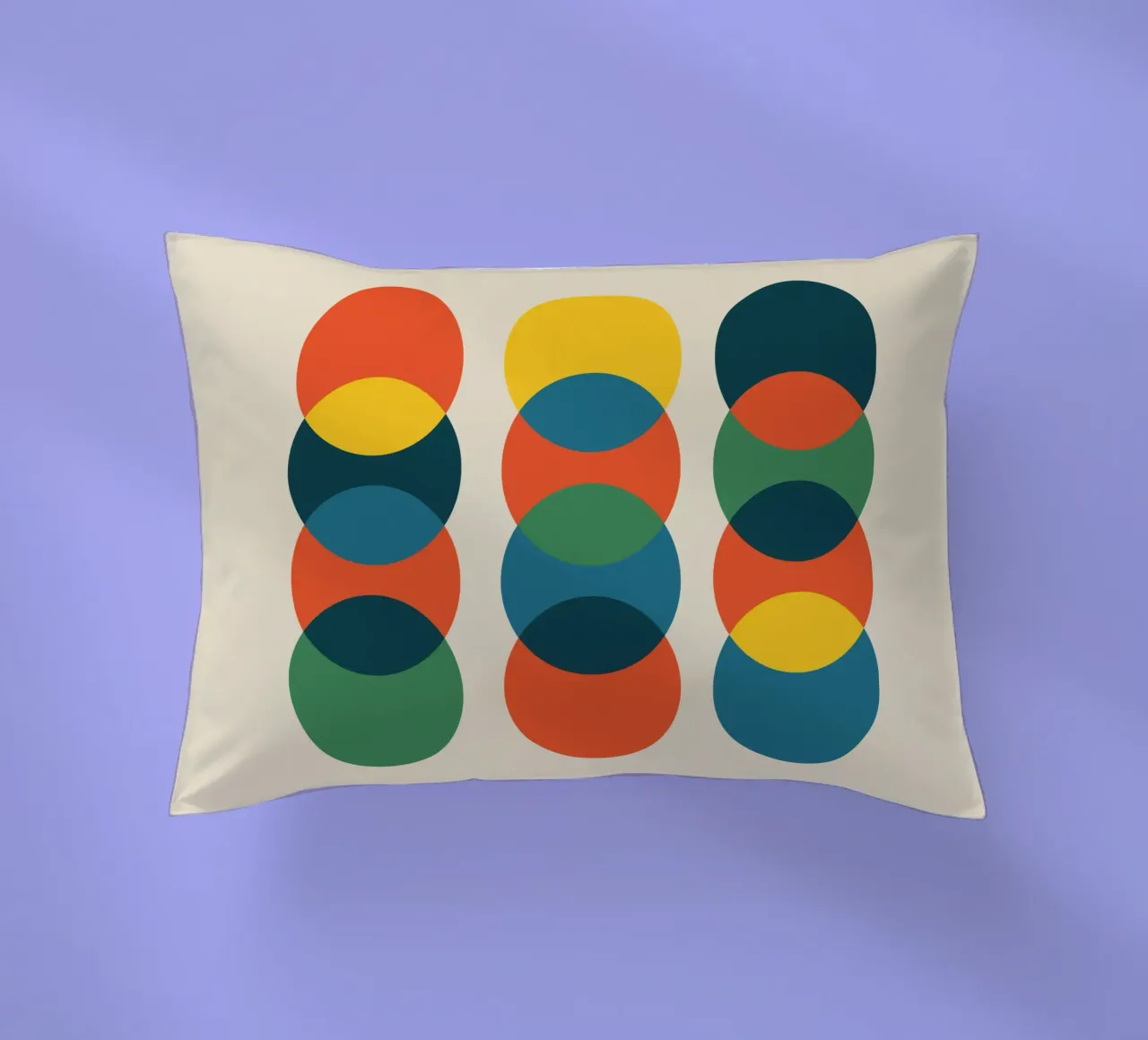 Bauhaus Geometric Circles Art Print Modernism Minimalism decorative cushion by THE MOTIVATED TYPE