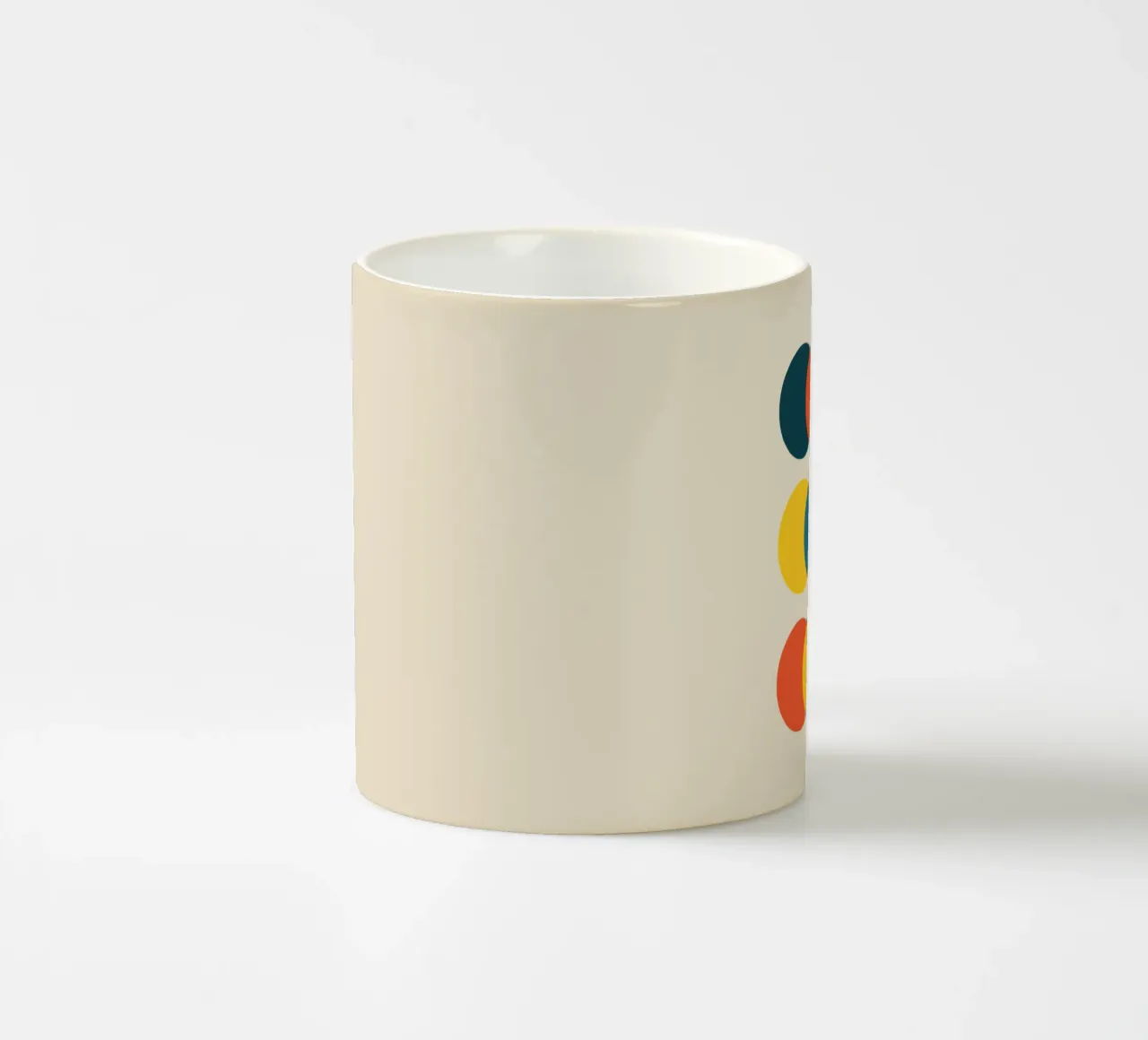 Bauhaus Cerchi geometrici Stampa d'arte Modernismo Minimalismo tazza in ceramica da THE MOTIVATED TYPE