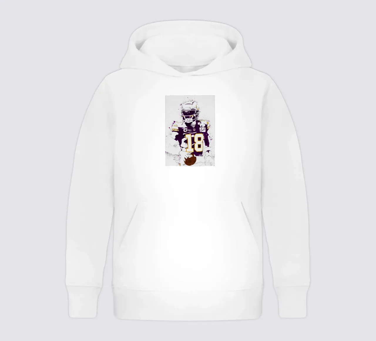 justin jefferson felpa bambino con cappuccio da tenten