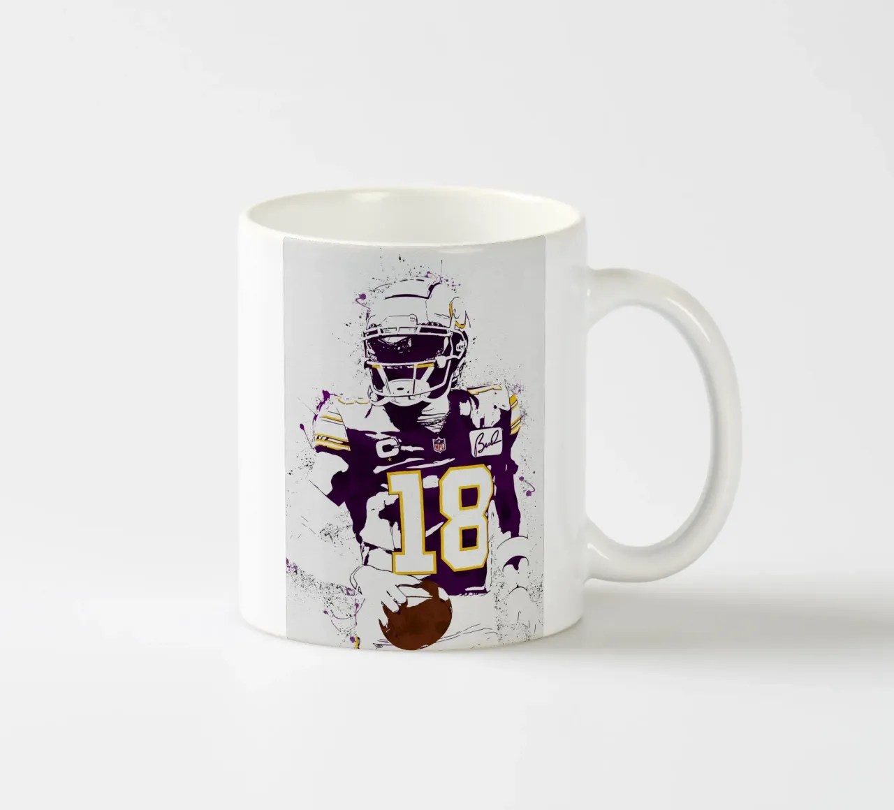 justin jefferson tazza in ceramica da tenten