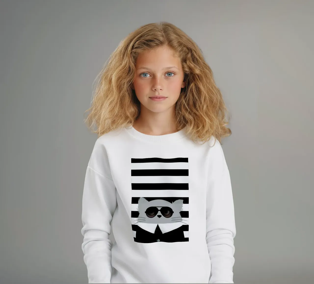 Cat Karl kids sweatshirt by Doozal
