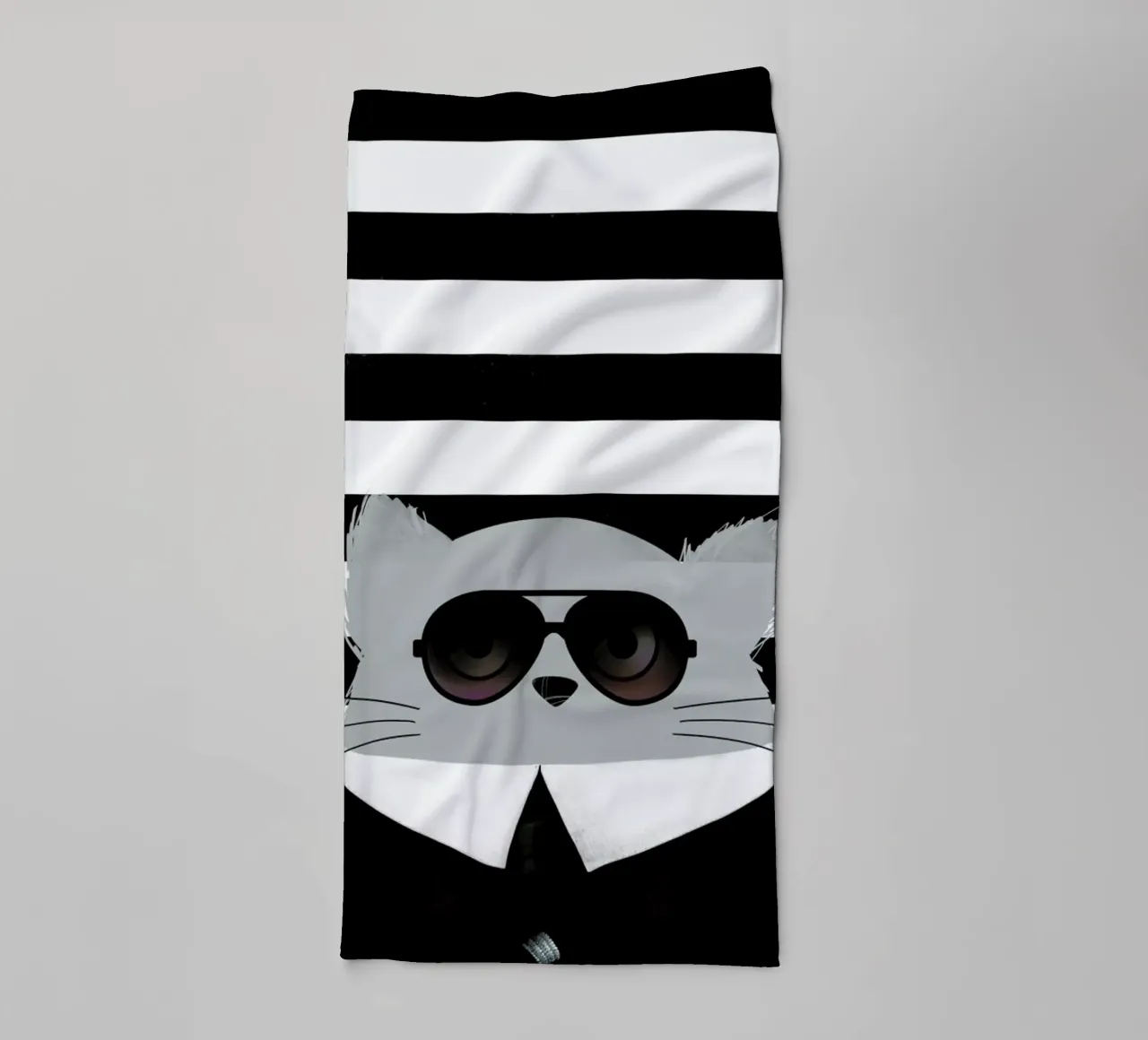 Cat Karl towel by Doozal