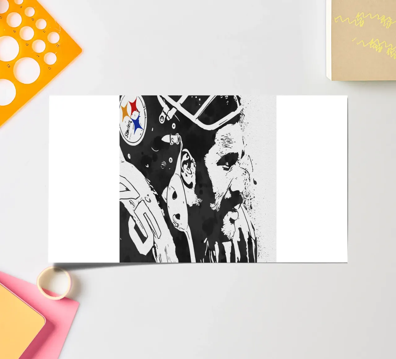 Mean Joe Greene planche autocollant de tenten