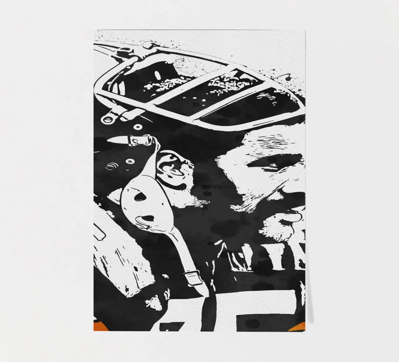 Mean Joe Greene planche autocollant de tenten