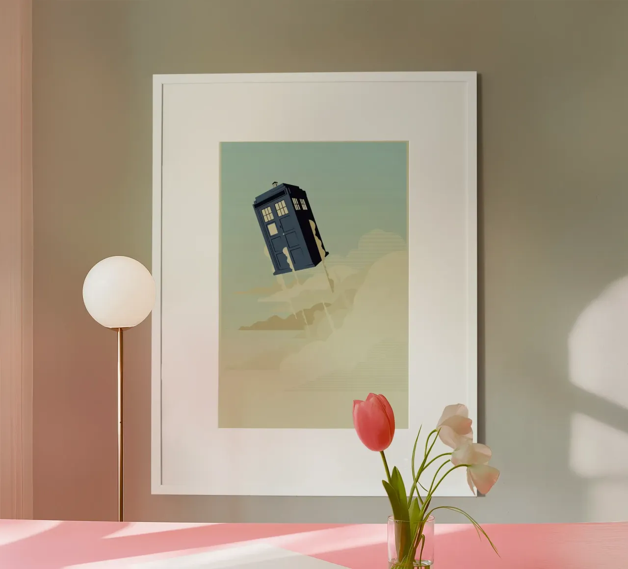 Time to Fly poster con telaio in legno da Danny Haas