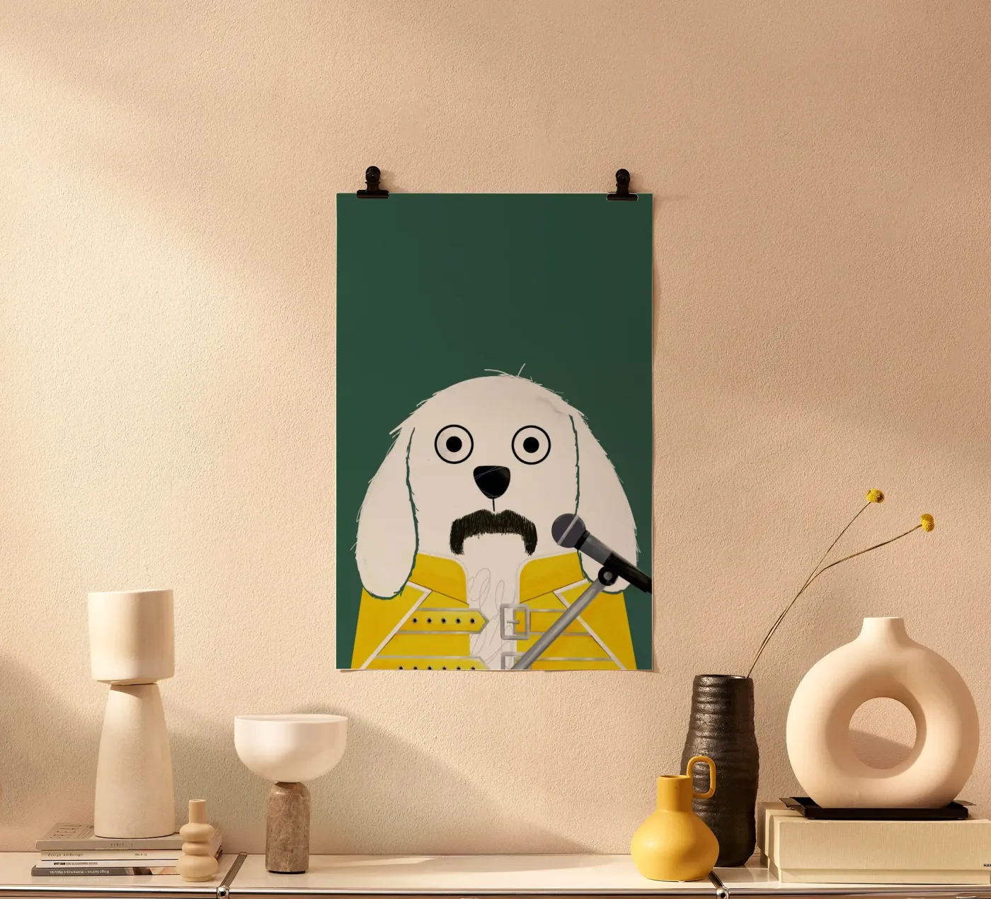Dog Freddie poster da Doozal