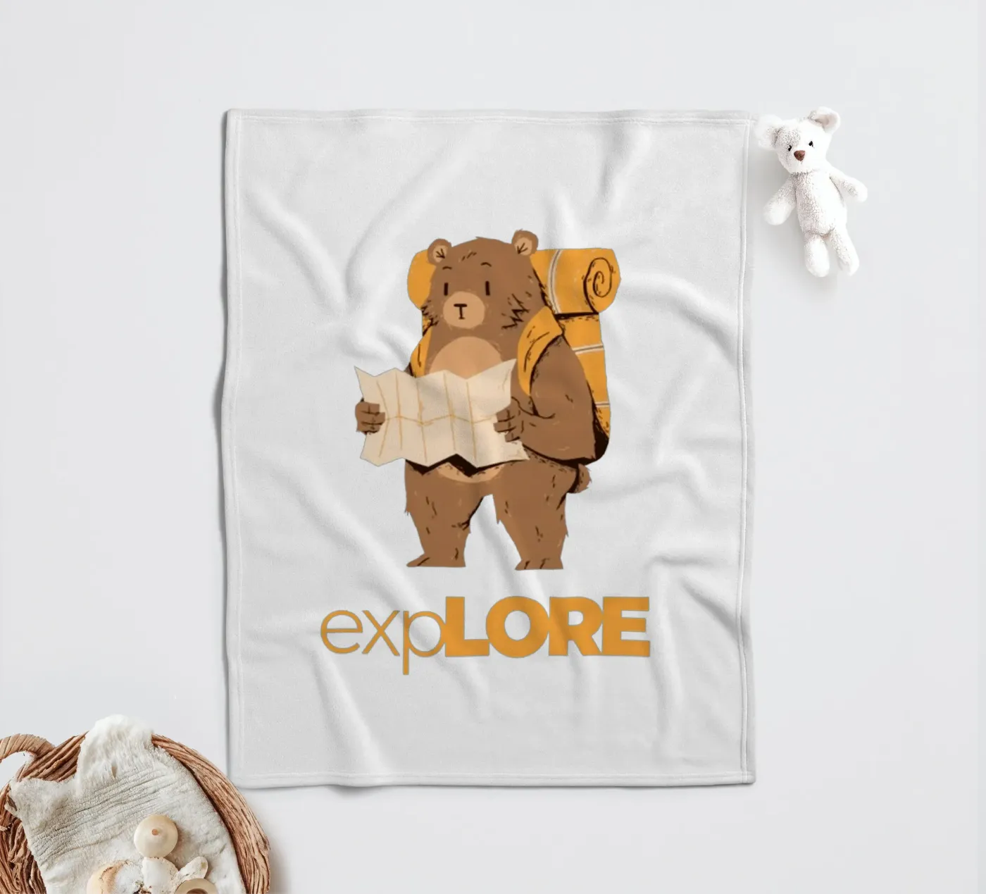 Explore fleece blanket by Olivia Creator
