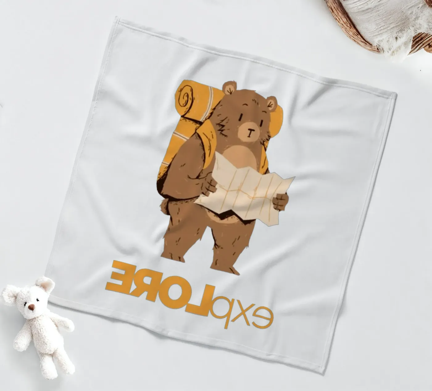 Explore fleece blanket by Olivia Creator