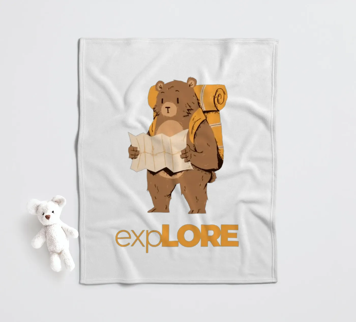 Explore fleece blanket by Olivia Creator