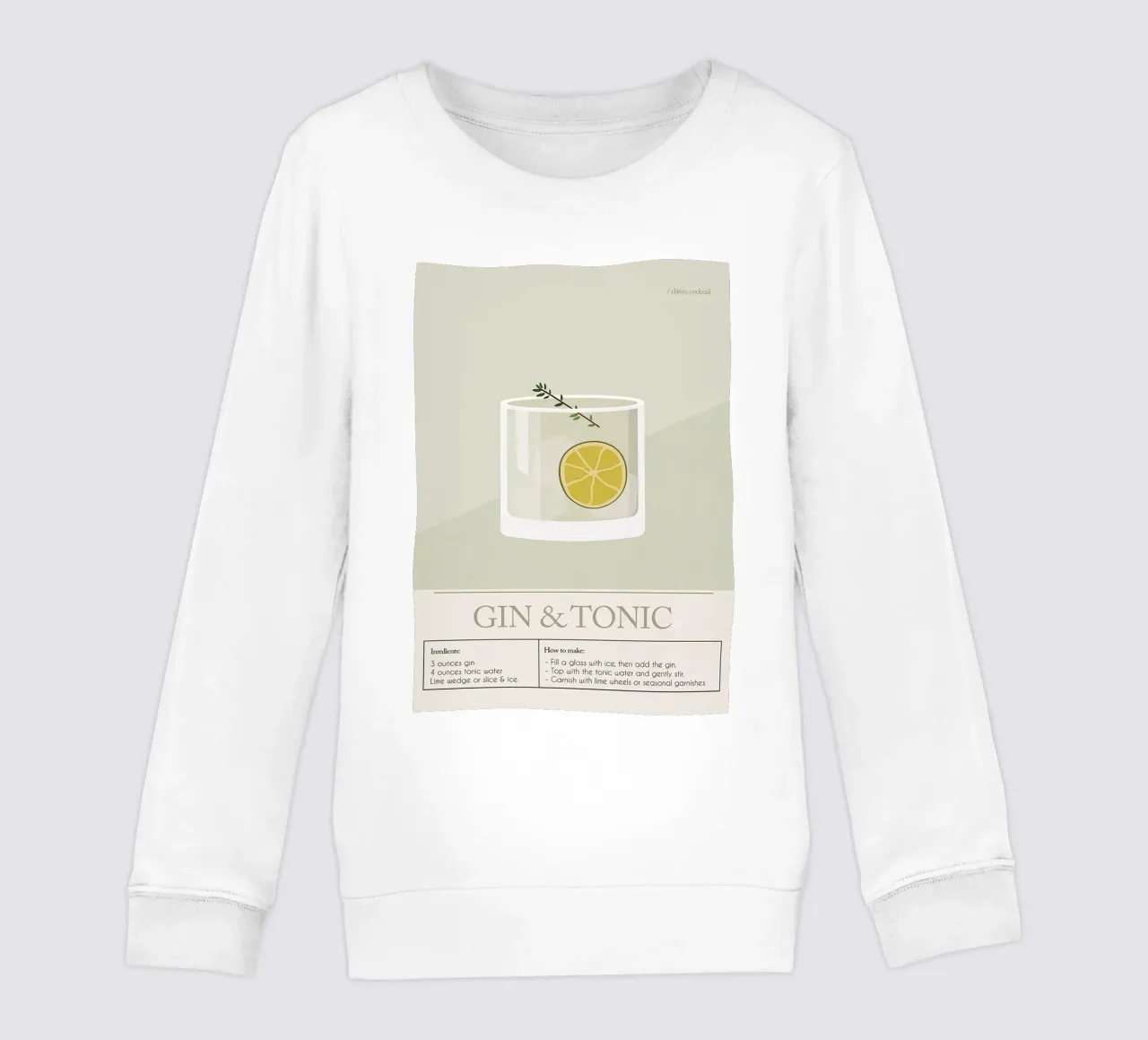 Cocktail di Gin e Tonic felpa bambino da Mildred Store