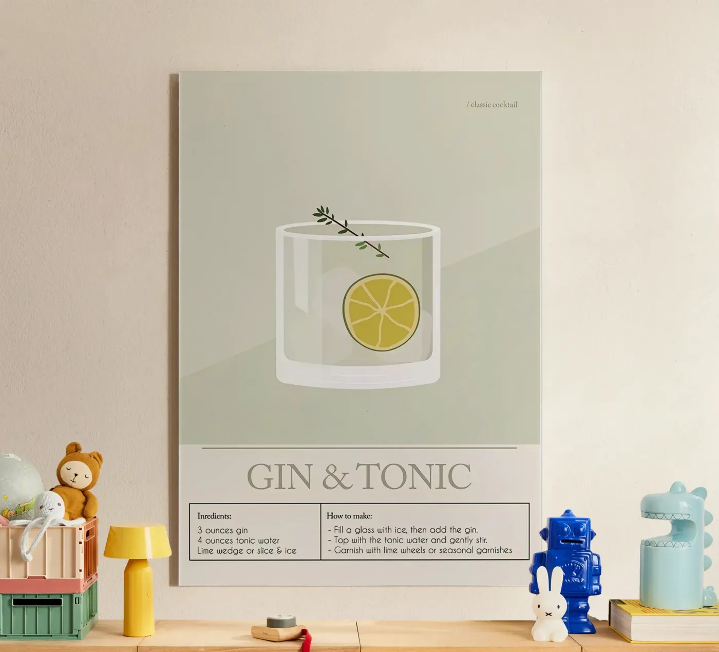 Cocktail di Gin e Tonic plexiglass da Mildred Store