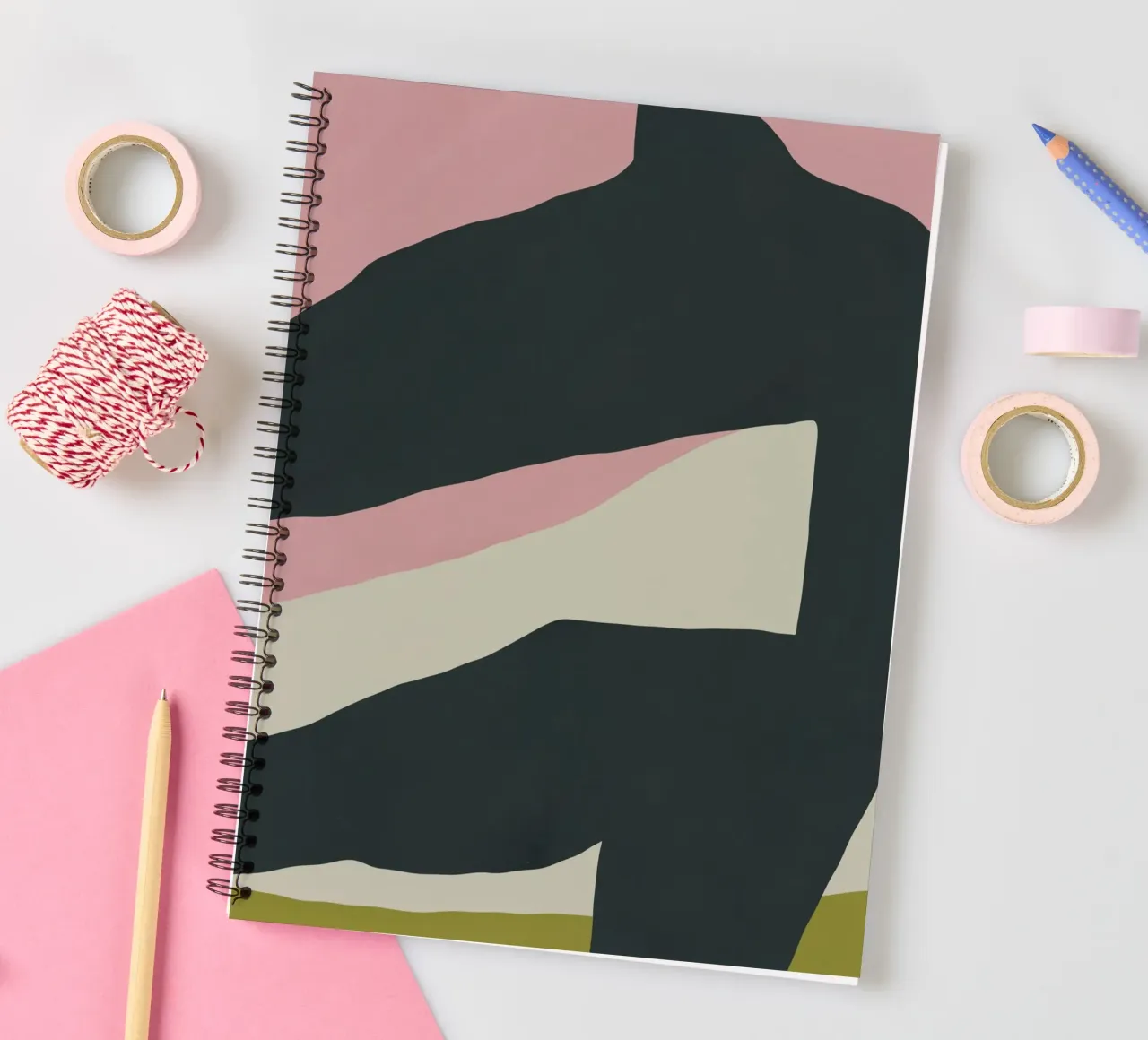 Cut out composition 01 spiral notebook by Little Dean