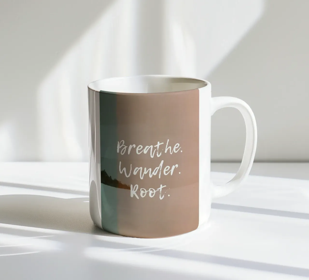 BREATHE. WANDER. ROOT tazza in ceramica da Einfach Uebel