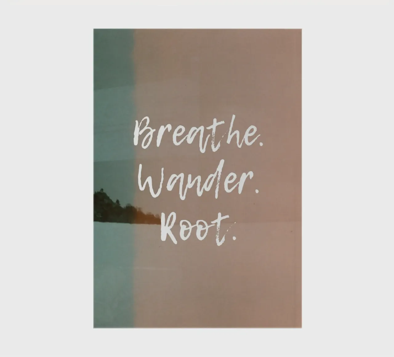 BREATHE. WANDER. ROOT Notizbuch von Einfach Uebel
