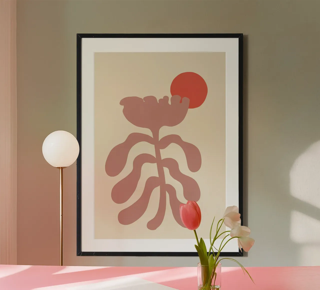 pianta fiore forme astratte sole elemento botanico carta hahnemühle da Ashish Kashyap