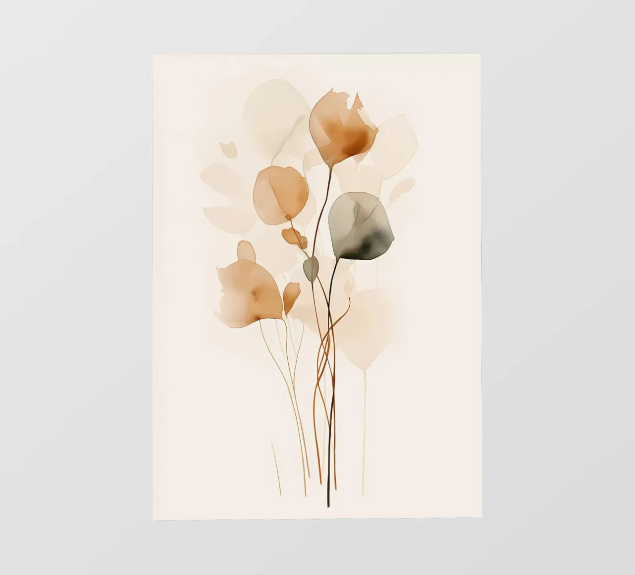 bladeren minimalistisch-ontwerp botanische-kunst abstracte-vormen pvc-zeil van Ashish Kashyap