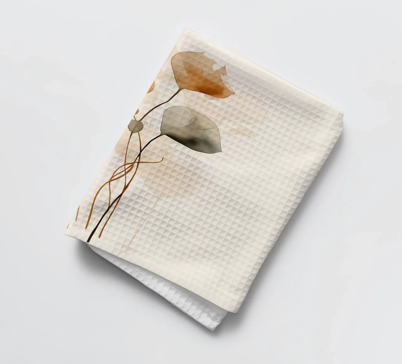 bladeren minimalistisch-ontwerp botanische-kunst abstracte-vormen theedoek van Ashish Kashyap