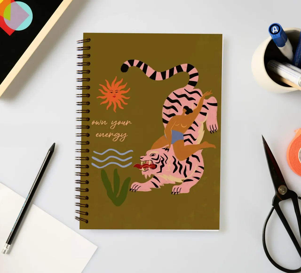 Own Your Energy spiral notebook by Arty Guava