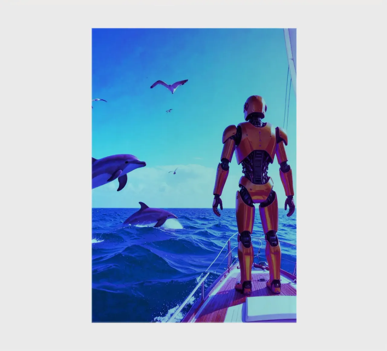 ROBOT SUR UN VOILIER. Eau bleue. diario da Thierry vobmann photography