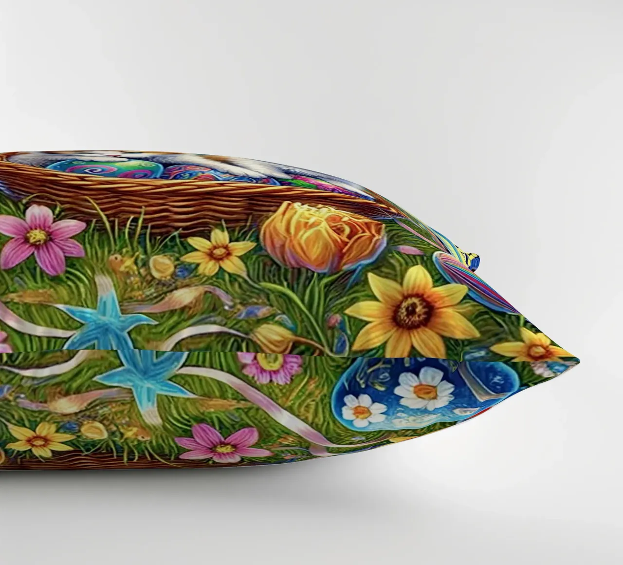 Happy Easter Kitty Cat Edition cuscino da Vintage Van Gogh