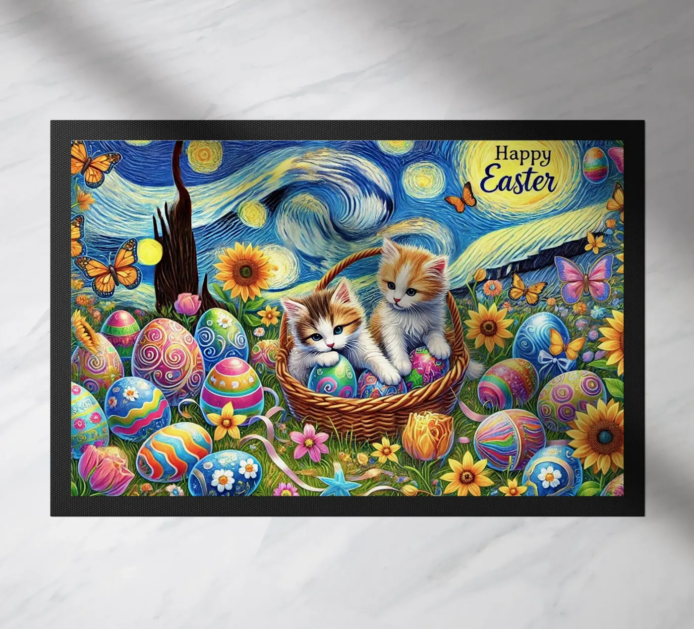 Happy Easter Kitty Cat Edition zerbino da Vintage Van Gogh