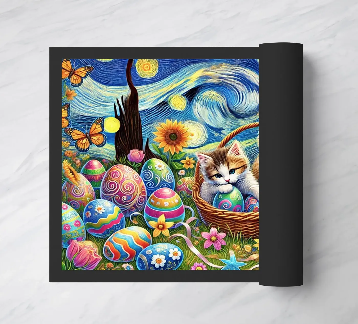 Happy Easter Kitty Cat Edition zerbino da Vintage Van Gogh