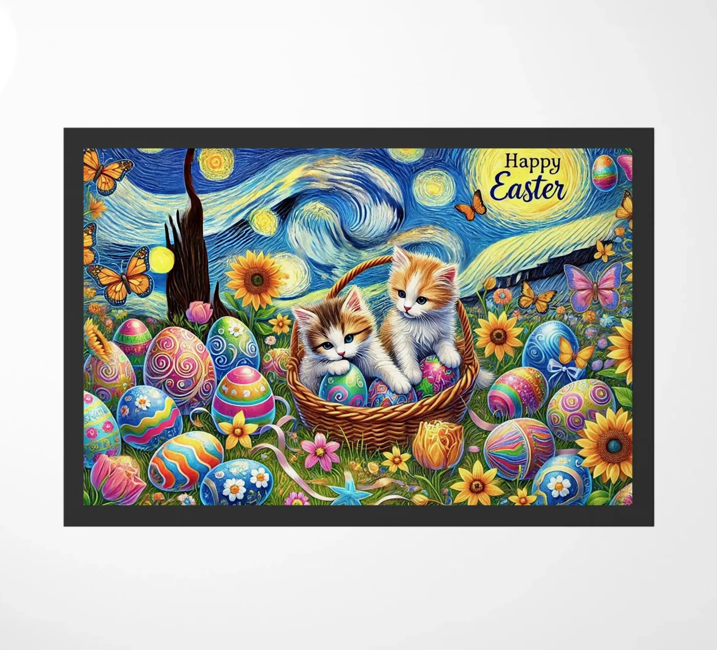Happy Easter Kitty Cat Edition zerbino da Vintage Van Gogh