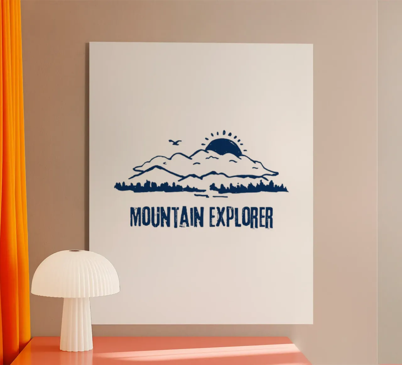 Berg Ontdekkingsreiziger acryl van Olivia Creator