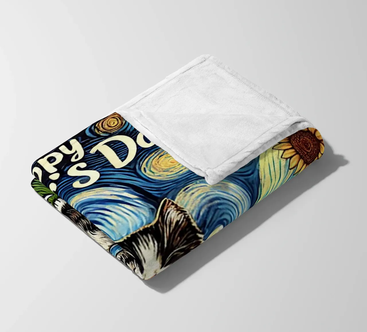 Happy Father´s Day Kitty Cat Edition coperta in pile da Vintage Van Gogh