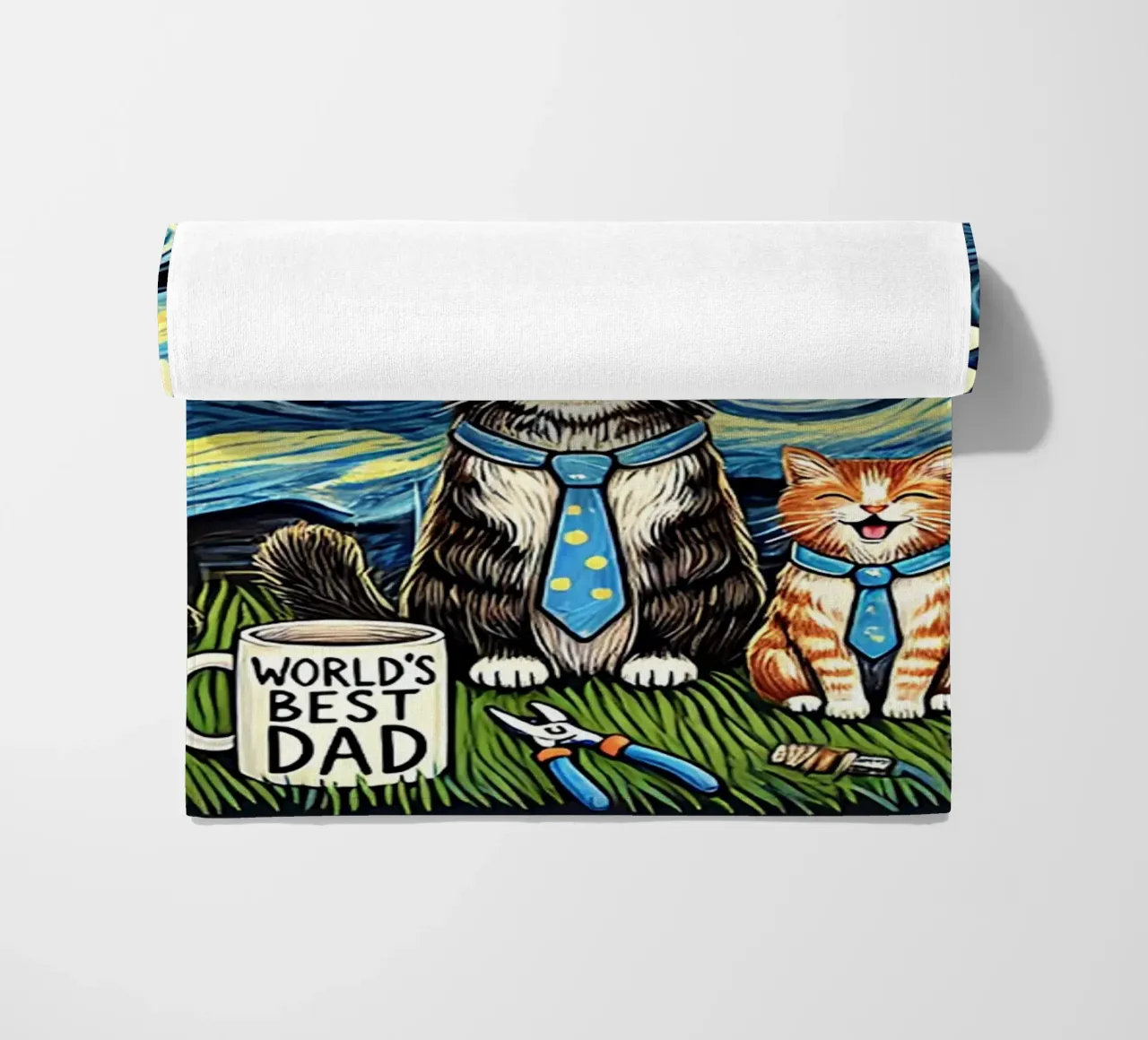 Happy Father´s Day Kitty Cat Edition telo mare da Vintage Van Gogh