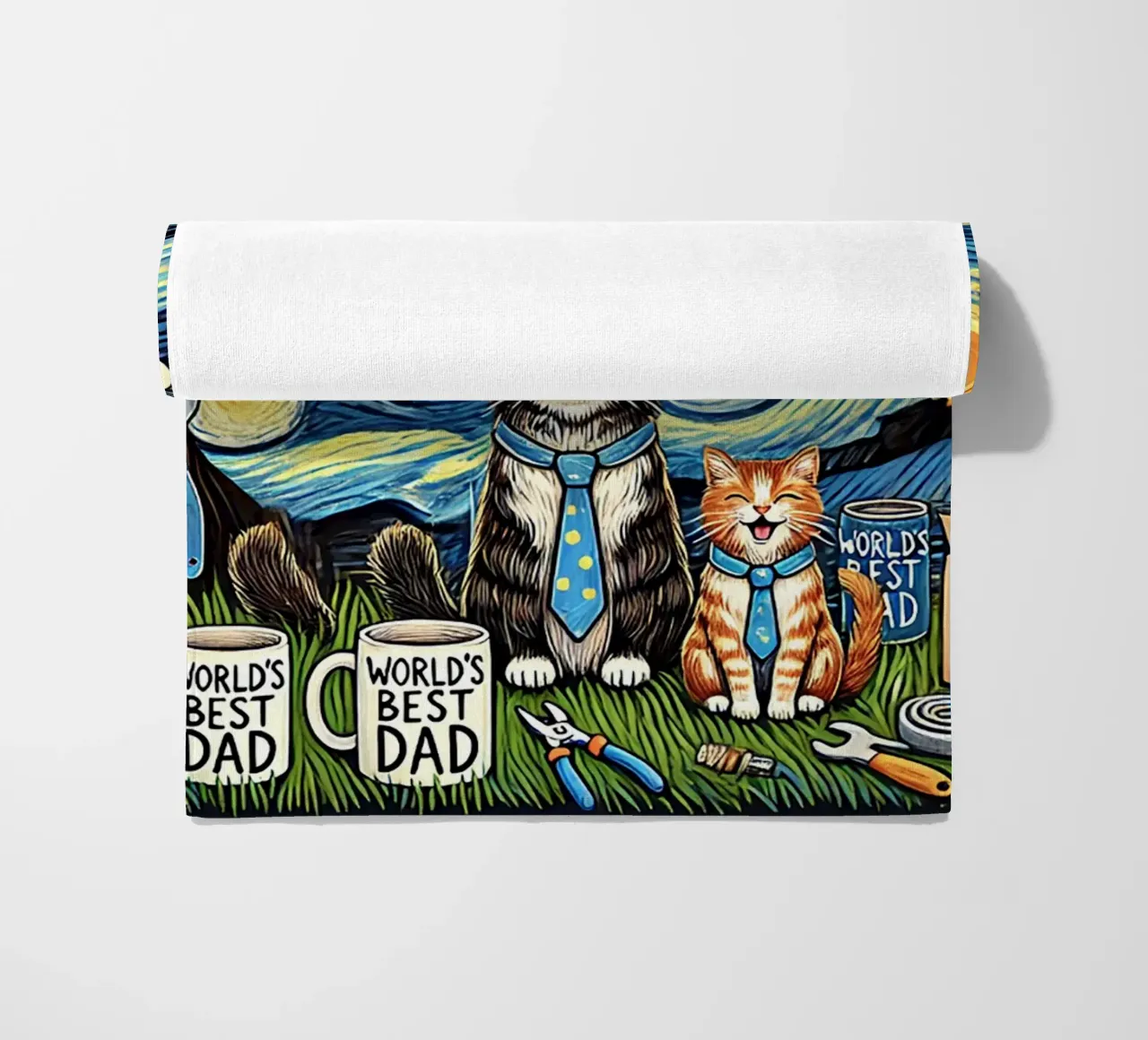 Happy Father´s Day Kitty Cat Edition telo mare da Vintage Van Gogh
