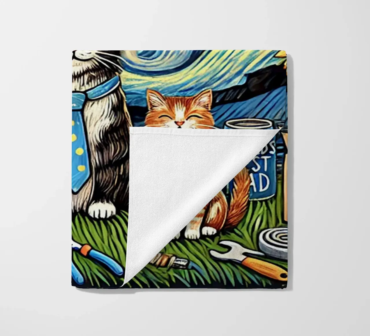Happy Father´s Day Kitty Cat Edition telo mare da Vintage Van Gogh