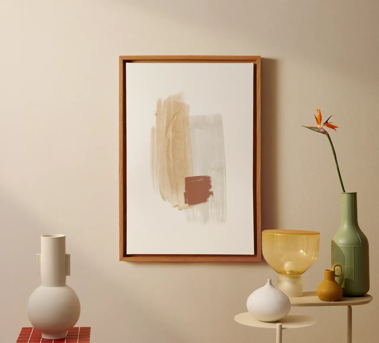 Brush strokes Earth tones 3 canvas by NouveauPrints